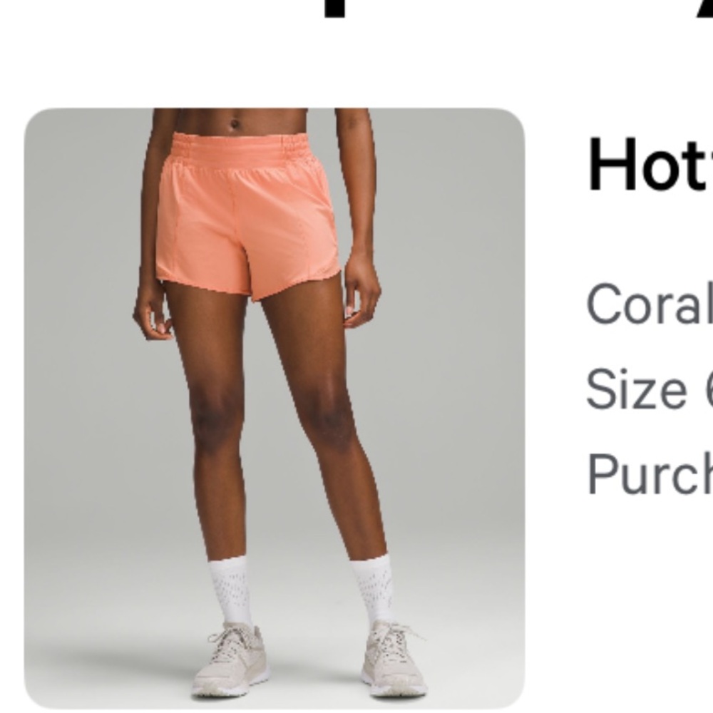 Women's Lululemon Running Shorts (Hotty Hot Short)